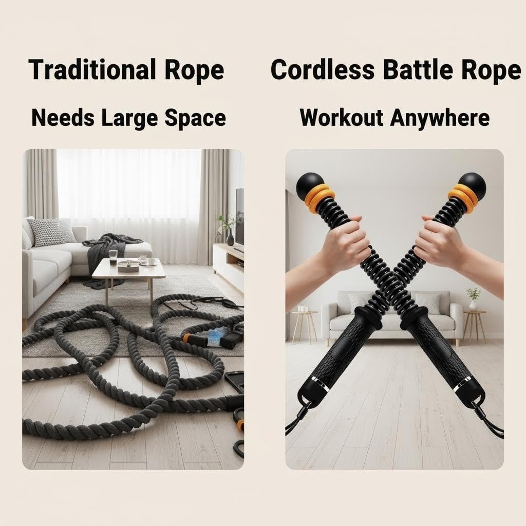 Cordless Battle Ropes - Ropeless Exercise Equipment
