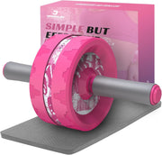 Abs Roller Wheel for Home Gym, Abs & Core Strength Workout with Knee Pad Set