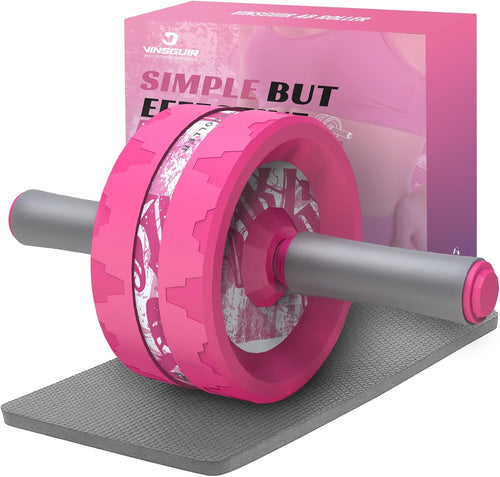 Abs Roller Wheel for Home Gym, Abs & Core Strength Workout with Knee Pad Set