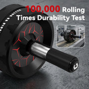 Abs Roller Wheel for Home Gym, Abs & Core Strength Workout with Knee Pad Set