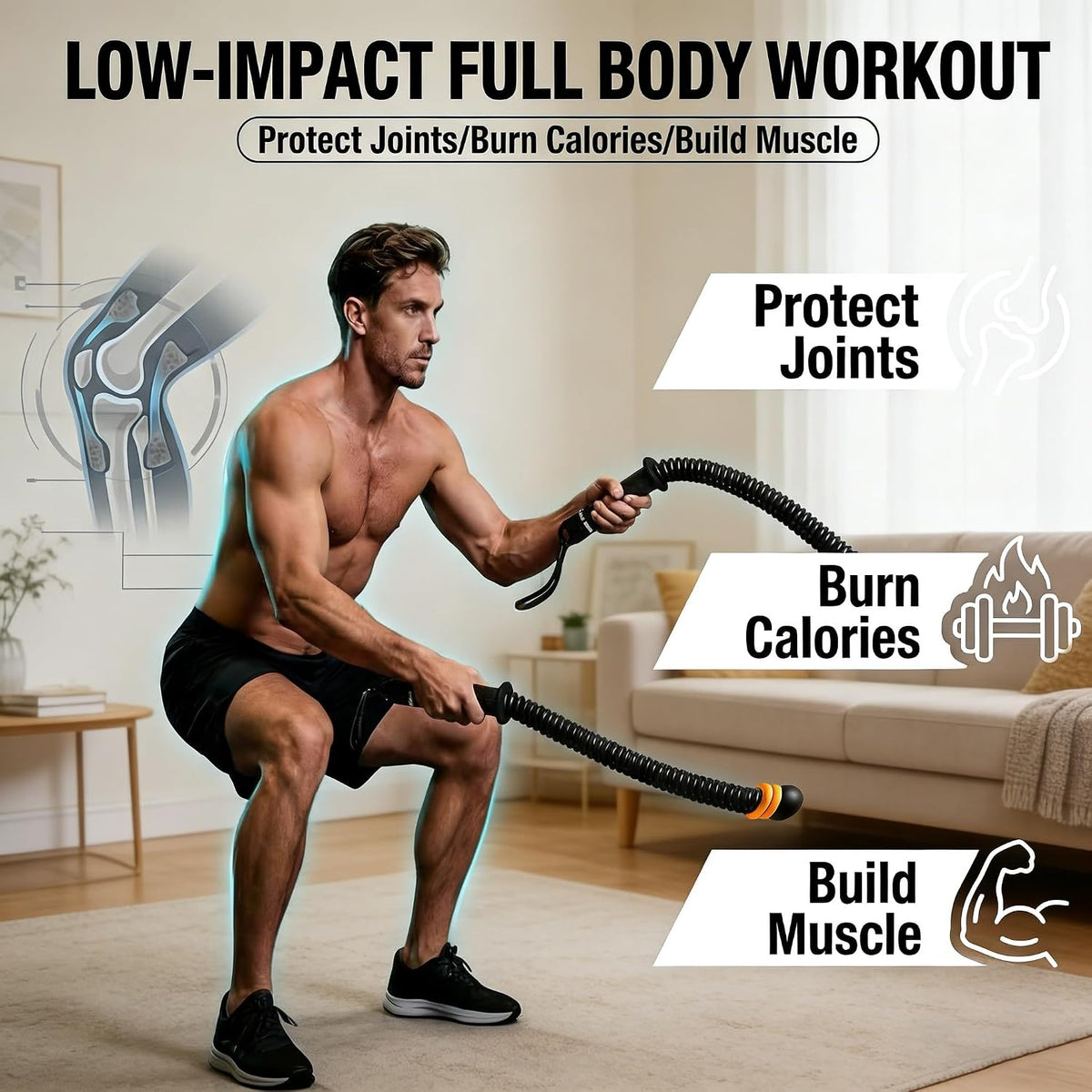 Cordless Battle Ropes - Ropeless Exercise Equipment