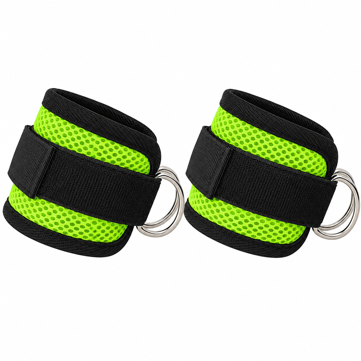 Adjustable Ankle Straps for Cable Machines – Padded Gym Ankle Cuffs with Metal D-Rings