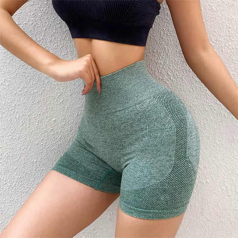 New Cycling Jogging Fitness High Waist Push Up Gym Shorts Leggings